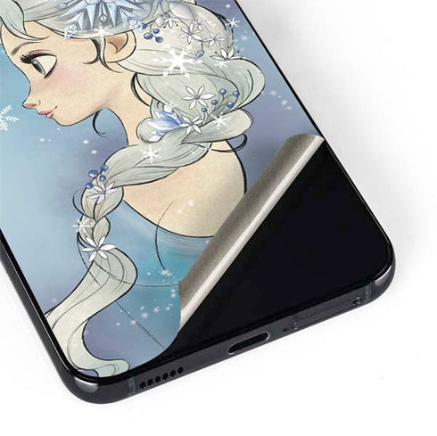 Disney Frozen Elsa Side Portrait Art Galaxy S22 Plus Skin